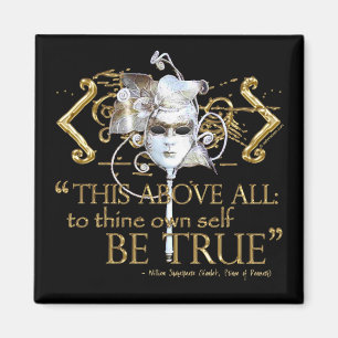 Hamlet "own self be true" Quote (Gold Version) Magnet