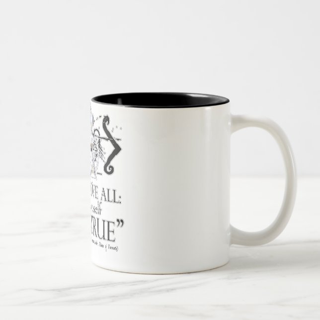 Hamlet "... own self be true ..." Quote Two-Tone Coffee Mug (Right)