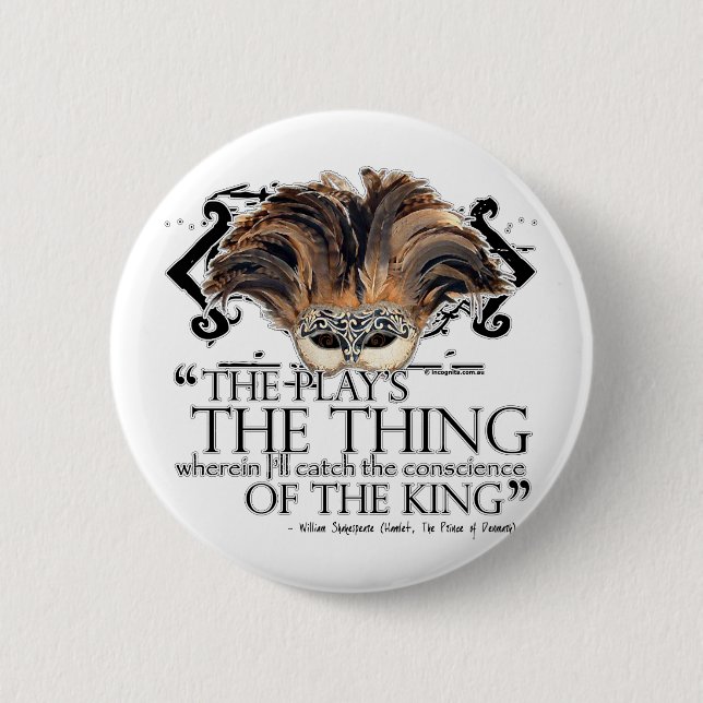 Hamlet Play Quote 2 Inch Round Button (Front)