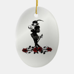 Hamlet Silver Ceramic Ornament