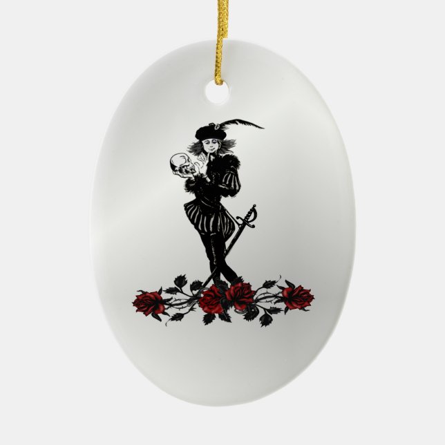 Hamlet Silver Ceramic Ornament (Front)