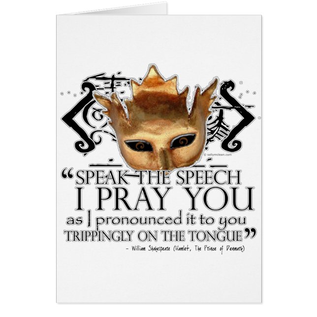 Hamlet "Speak the speech ..." (Front)