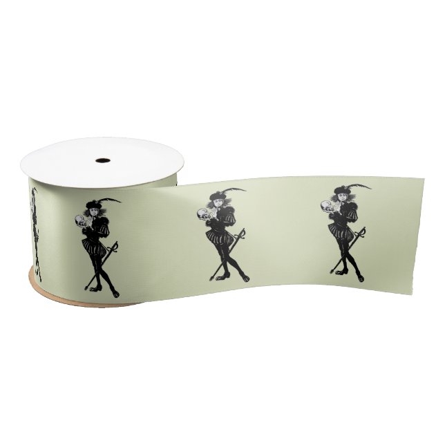 Hamlet The Bard Green Satin Ribbon (Spool)
