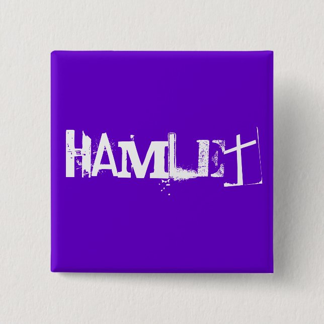 Hamlet - The Shakespeare Series 2 Inch Square Button (Front)