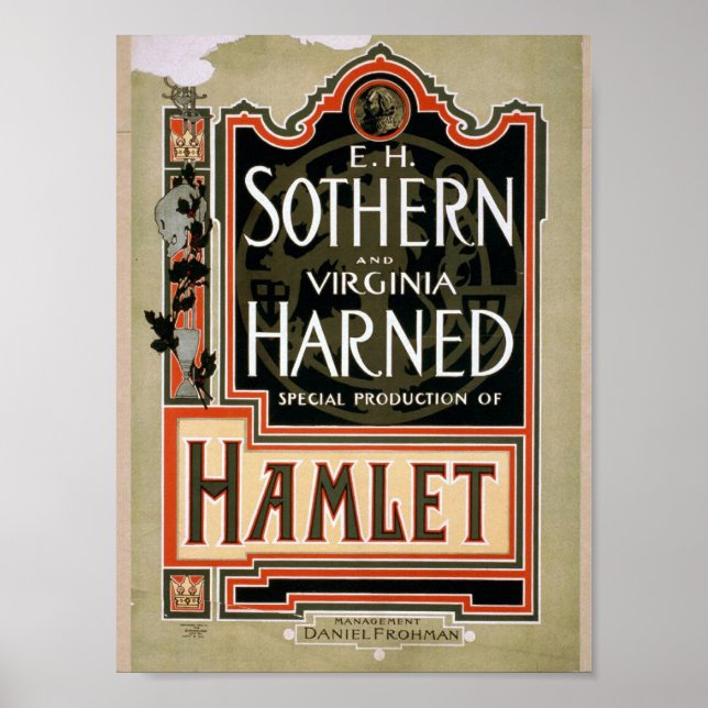 Hamlet Vintage Theatre Poster (Front)