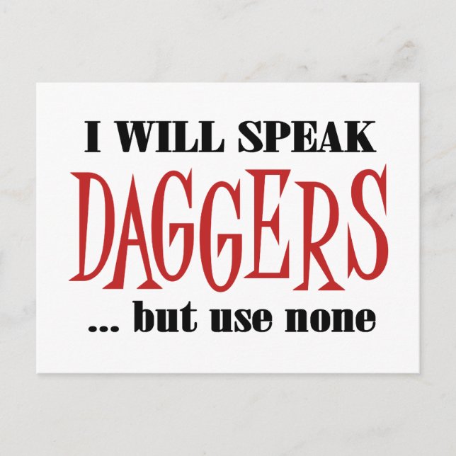 Hamlet's Daggers Postcard (Front)