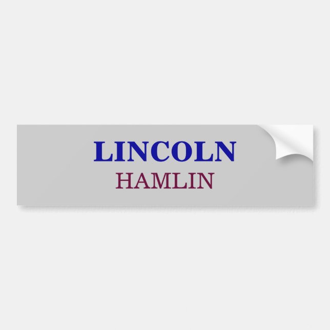 HAMLIN, LINCOLN BUMPER STICKER (Front)