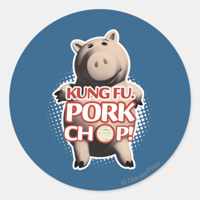 Hamm: Kung Fu. Pork Chop Classic Round Sticker (Front)