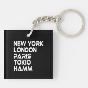 Hamm New York London Tokio Paris Anhänger Keychain