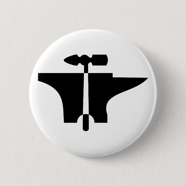 Hammer Amboss anvil 2 Inch Round Button (Front)