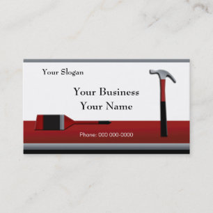 Hammer and paintbrush Business Card Template 2