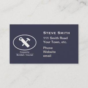 Hammer and Saw Design Appointment Card