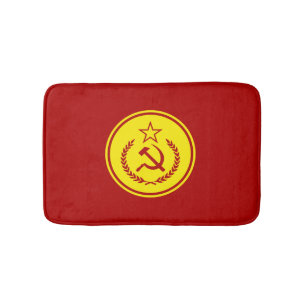 Hammer and Sickle Badge Bath Mat