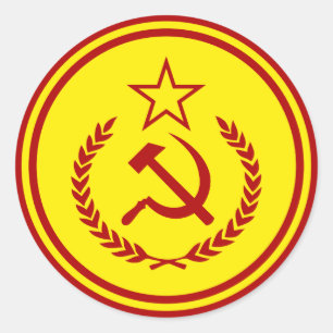 Hammer and Sickle Badge Stickers