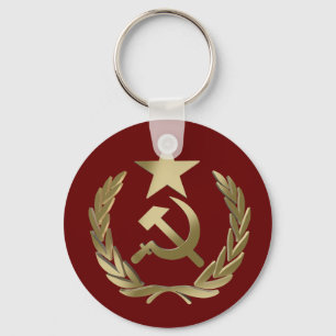 Hammer and sickle keychain