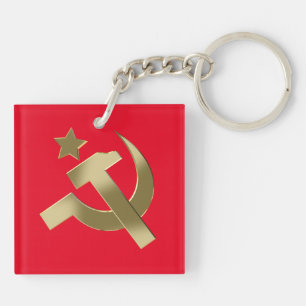 Hammer and sickle keychain