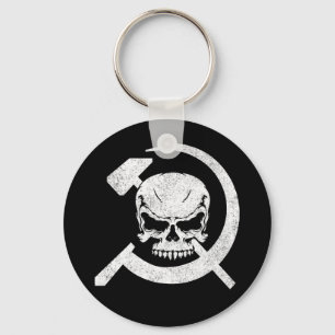 Hammer and Sickle with Skull Keychain