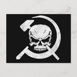 Hammer and Sickle with Skull Postcard