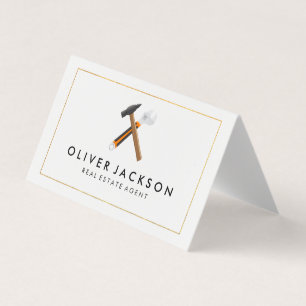 Hammer and Wrench   Construction Business Card