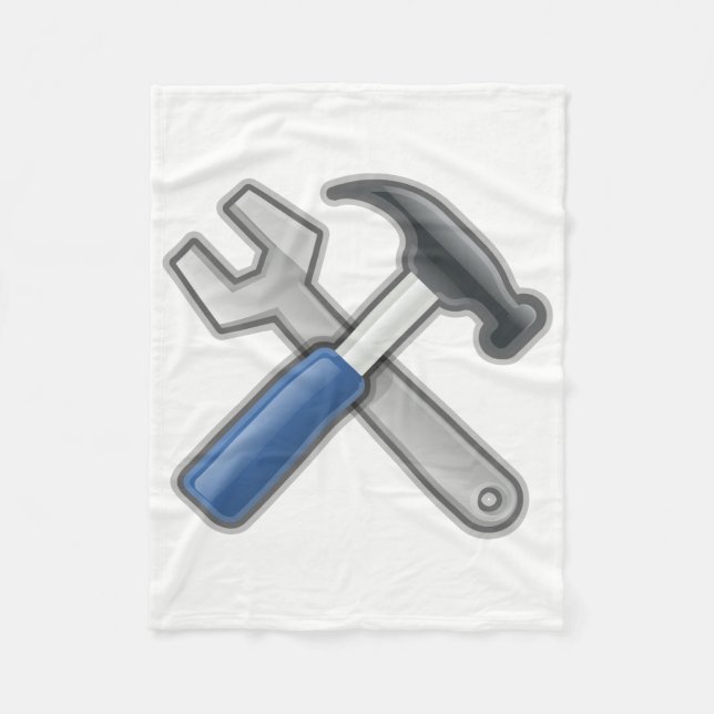 Hammer and Wrench Fleece Blanket (Front)