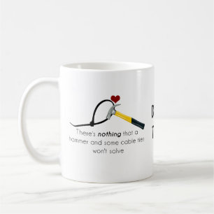 Hammer and zap-strap coffee mug