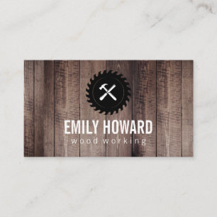 Hammer Chisel Saw   Wood Business Card