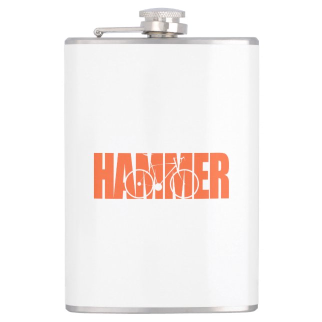 Hammer Cycling Hip Flask (Front)
