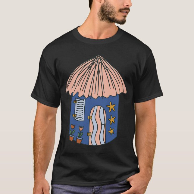 Hammer Head Shark Cartoon Style T-Shirt (Front)