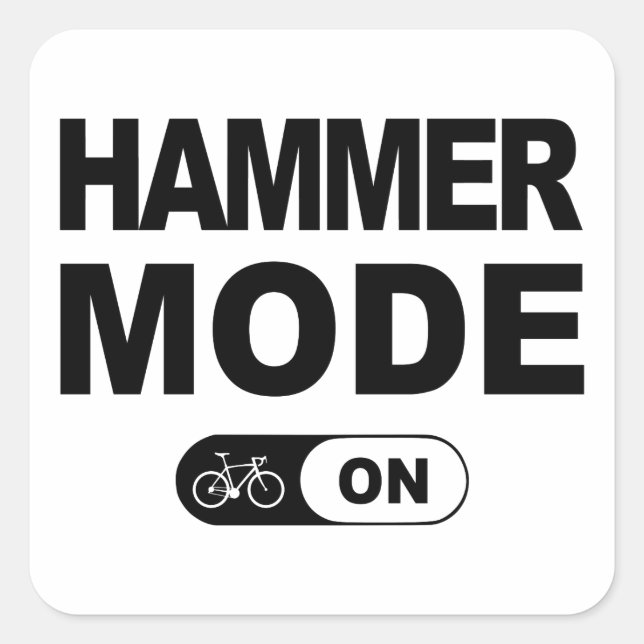 Hammer Mode On Square Sticker (Front)