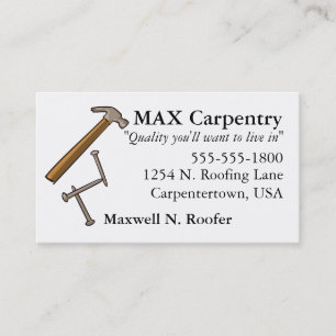 Hammer & Nails Business Card