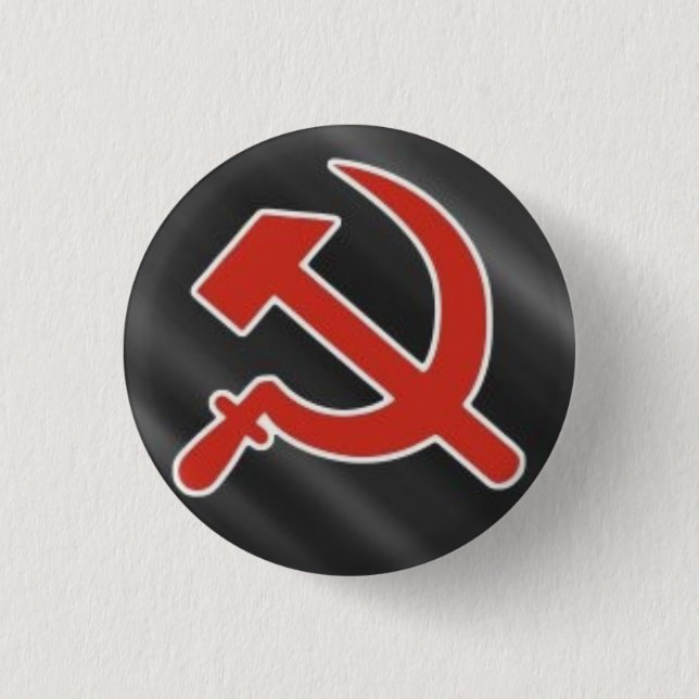 Hammer & Sickle 1 Inch Round Button (Front)