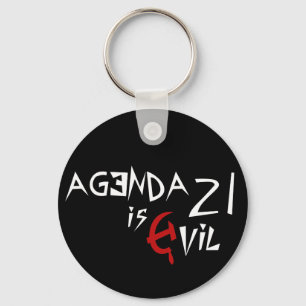 Hammer Sickle Agenda 21 is Evil Keychain