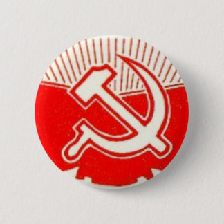 Hammer, Sickle, and Red Flags 2 Inch Round Button