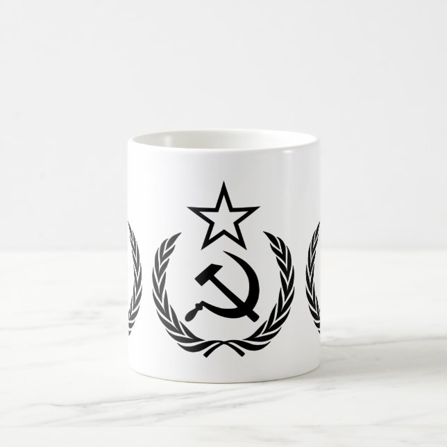 Hammer Sickle Star Symbol Icon Bold Revolutionary Coffee Mug (Center)