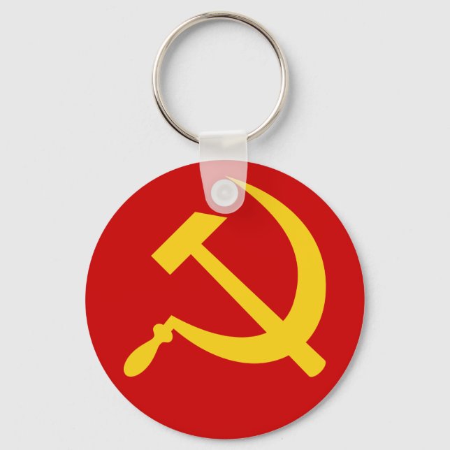 Hammer & sickle (yellow) keychain (Front)