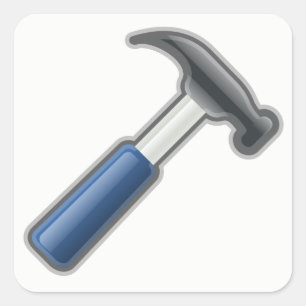 Hammer Square Sticker