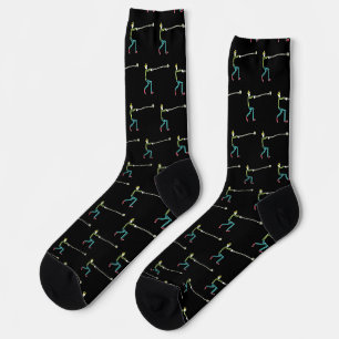 Hammer Throw Stickman Socks