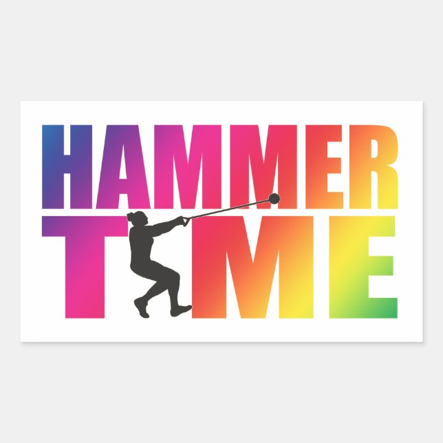 Hammer Throw Track and Field Stickers (Front)