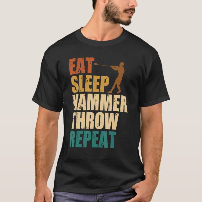 Hammer Throwing Throw Thrower Track Field Athletic T-Shirt (Front)