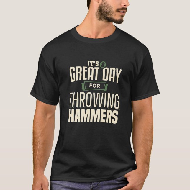 Hammer Throwing Throw Thrower Track Field Athletic T-Shirt (Front)