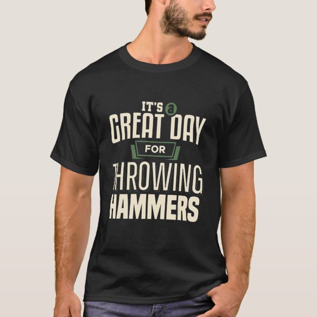 Hammer Throwing Throw Thrower Track Field Athletic T-Shirt (Front)