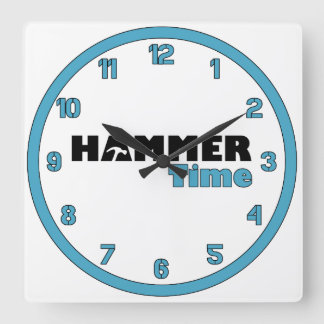 Hammer Time Square Wall Clock