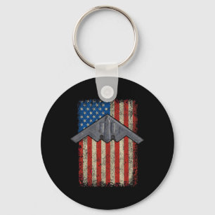 Hammer Time Stealth B-2 Military Midnight Aircraft Keychain