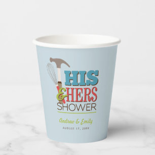 Hammer Whisk Handy Couple Shower Paper Cups