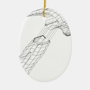 hammer wireframe ceramic ornament