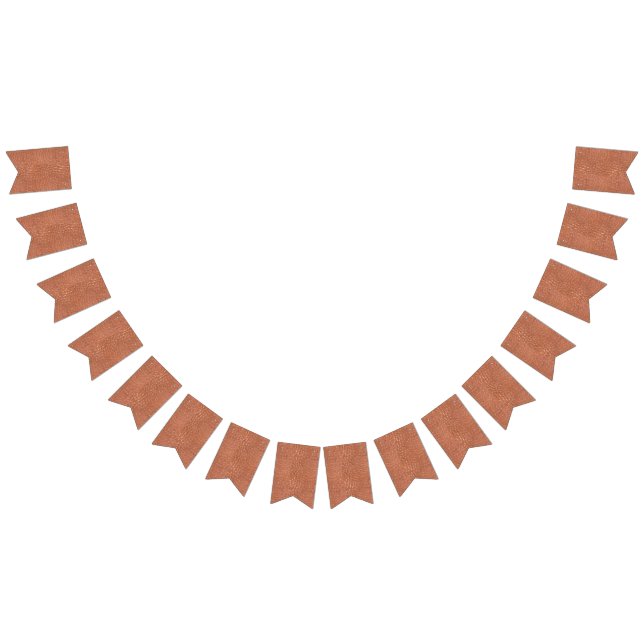 Hammered copper-look design bunting flags (All)