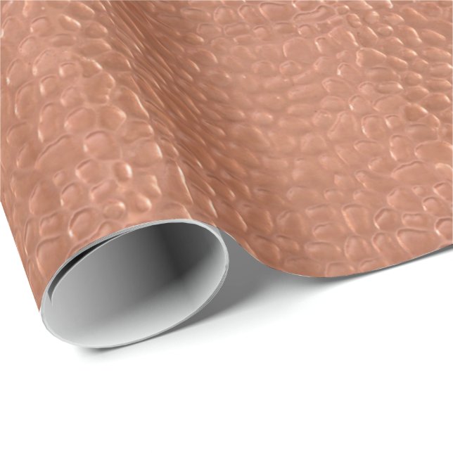 Hammered copper-look design wrapping paper (Roll Corner)
