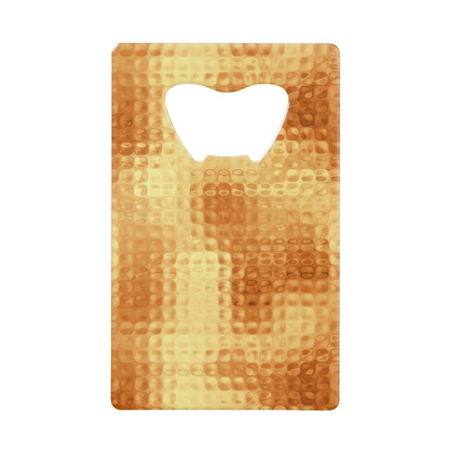 Hammered Gold Credit Card Bottle Opener (Front)