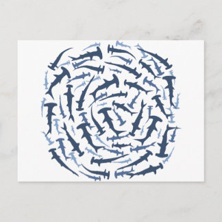 hammerhai hammerhead shark scuba diving postcard