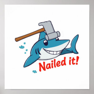 Hammerhead Hijinks - Shark Tool Poster